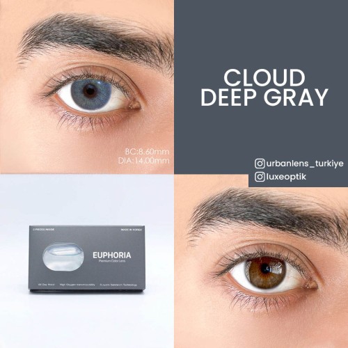 Euphoria Lens Cloud Deep Gray (1 Yıllık)